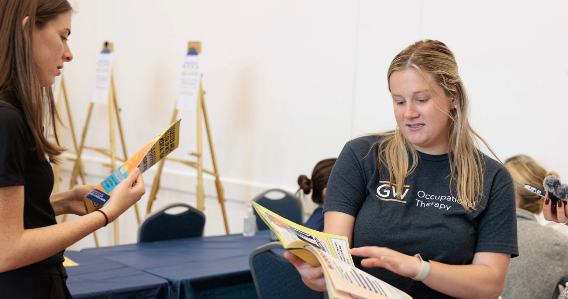 OT Student Emma Screws with Flyer