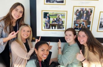 GW OT Students Pointing at Signing of ADA at White House